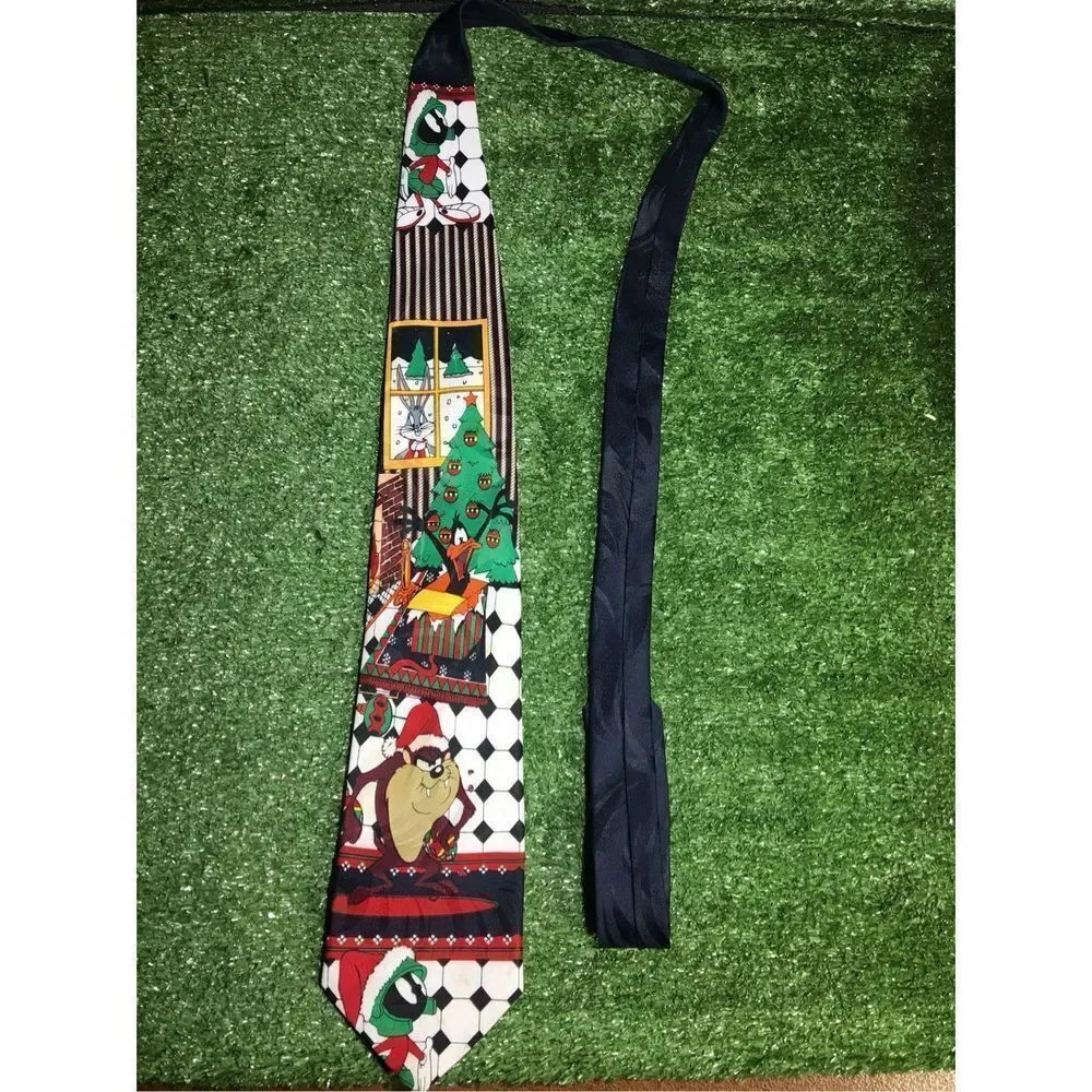 Vintage Looney Tunes cast Tie Warner Brothers Christmas dad gift unique